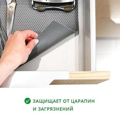 Килимок для полиць і ящиків 0,5 х 20 м сірий MVM DM-20000 GRAY