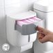 Набір для туалету MVM-4 (біло-сірий) (йоржик настінний - відро - тримач для туалетного паперу)