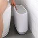 Набір для туалету MVM (біло-сірий) (йоржик - відро - тримач для туалетного паперу)