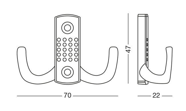 Крючок мебельный Linde Z-341 MA