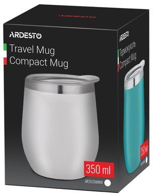 Термочашка Ardesto Compact Mug 350 мл (біла)