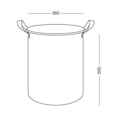 Корзина для зберігання текстильна MVM TH-01 GRAY