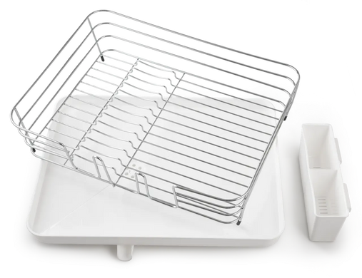 Cушка для посуду з органайзером і піддоном MVM DR-02 WHITE (біла)