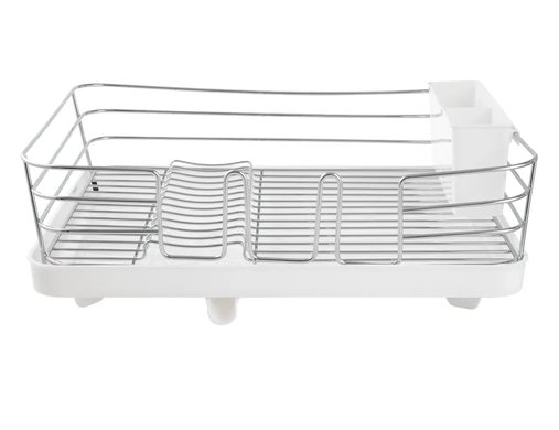 Cушка для посуду з органайзером і піддоном MVM DR-02 WHITE (біла)