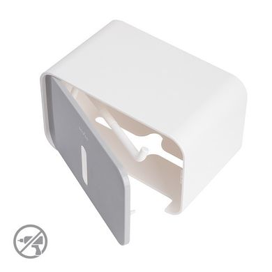 Тримач для туалетного паперу (на клейкій основі) MVM BP-15 (біло-сірий)