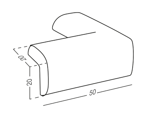 Накладки на кути м'які MVM BS-01 WHITE (клеяться) 2 шт