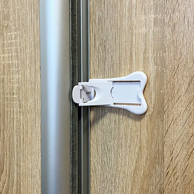 Замок для шкафа-купе MVM BS-19 WHITE (самоклеющийся) (2 шт)