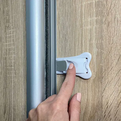 Замок для шкафа-купе MVM BS-19 WHITE (самоклеющийся) (2 шт)
