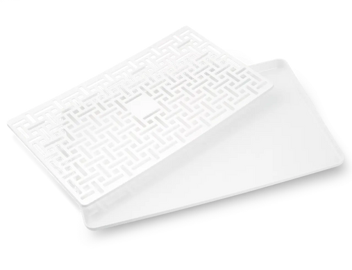 Cушка для посуду з піддоном без органайзера MVM DR-04 WHITE (біла)