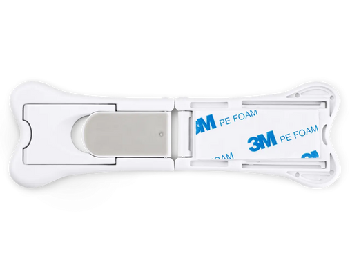 Замок для шкафа-купе MVM BS-19 WHITE (самоклеющийся) (2 шт)