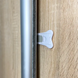 Замок для шкафа-купе MVM BS-19 WHITE (самоклеющийся) (2 шт)
