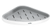 Полиця кутова для ванної кімнати (на клейкій основі) MVM BP-26 (біло-сіра)
