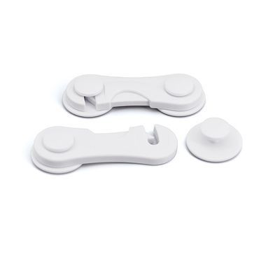 Замок блокіратор для дверей шафок MVM BS-08 WHITE (на клейкій основі) 2 шт