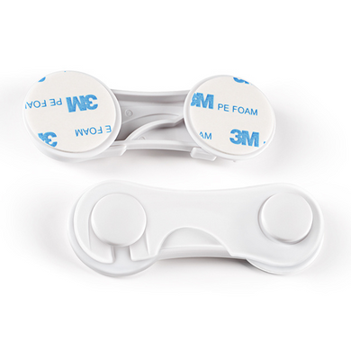 Замок блокіратор для дверей шафок MVM BS-08 WHITE (на клейкій основі) 2 шт