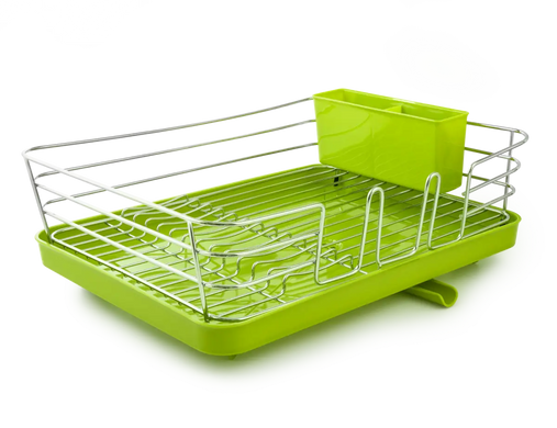 Cушка для посуду з органайзером і піддоном MVM DR-02 GREEN (салатова)