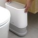 Набір для туалету MVM-3 (біло-сірий) (йоржик - відро - тримач для туалетного паперу)