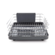 Cушка для посуды с органайзером и поддоном MVM DR-02 GRAY (серая)