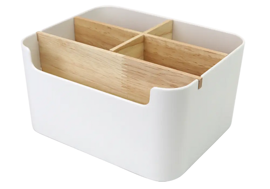 Органайзер настільний для дрібниць MVM FH-02 WHITE/WOOD