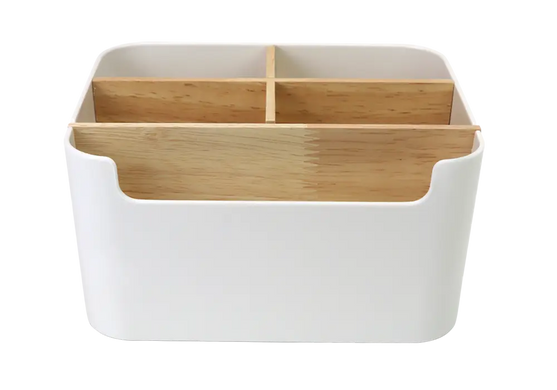 Органайзер настільний для дрібниць MVM FH-02 WHITE/WOOD