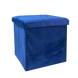 Пуф складний з відділенням для зберігання велюровий (синій)