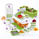 Багатофункціональна овочерізка-шатківниця-тертка для овочів і фруктів TAVIALO зі скляним контейнером (16 в 1)