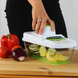Багатофункціональна овочерізка-шатківниця-тертка для овочів і фруктів TAVIALO зі скляним контейнером (6 в 1)